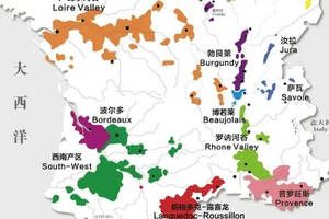 法国葡萄酒产区分布地图