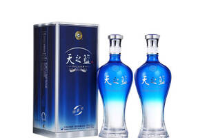 52度江苏洋河蓝色经典天之蓝浓香型白酒1000mlx2瓶礼盒装价格多少钱？