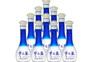 45度洋河蓝色经典梦之蓝M1白酒100mlx10瓶整箱价格？