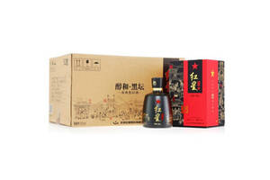 52度北京红星百年酒醇和黑坛浓香型白酒6瓶整箱价格？