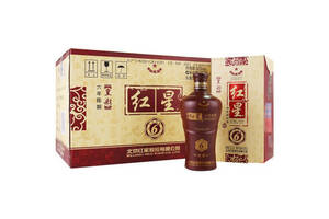 52度北京红星皇彩六年陈酿浓香型白酒2013年老酒6瓶整箱价格？