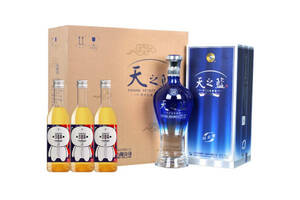 42度洋河蓝色经典天之蓝型浓香白酒1000mlx2瓶礼盒装价格多少钱？
