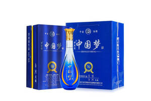 42度洋河镇梦里香中国梦酒V6浓香型白酒蓝包装480mlx6瓶整箱价格？