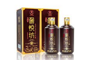 53度贵州茅台镇酱悦坊君悦酱香型白酒褐色2瓶市场价多少钱一瓶？