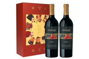 美国华盛顿州14Hands骏马酒庄梅洛红葡萄酒750mlx2瓶礼盒装价格多少钱？