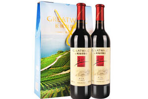 国产长城海岸葡园解百纳干红葡萄酒750mlx2瓶礼盒装价格多少钱？