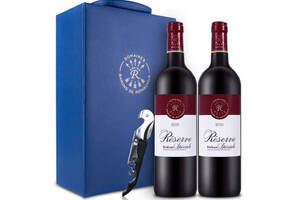 法国拉菲LAFITE珍藏波尔多干红葡萄酒双支礼盒装炫蓝价格多少钱？