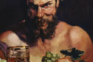 传说中的酒神，他喝酒用的酒杯长什么样的？