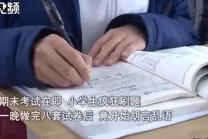 孩子一晚刷8套试卷，第二天“精神”失常，网友：中国教育的悲哀
