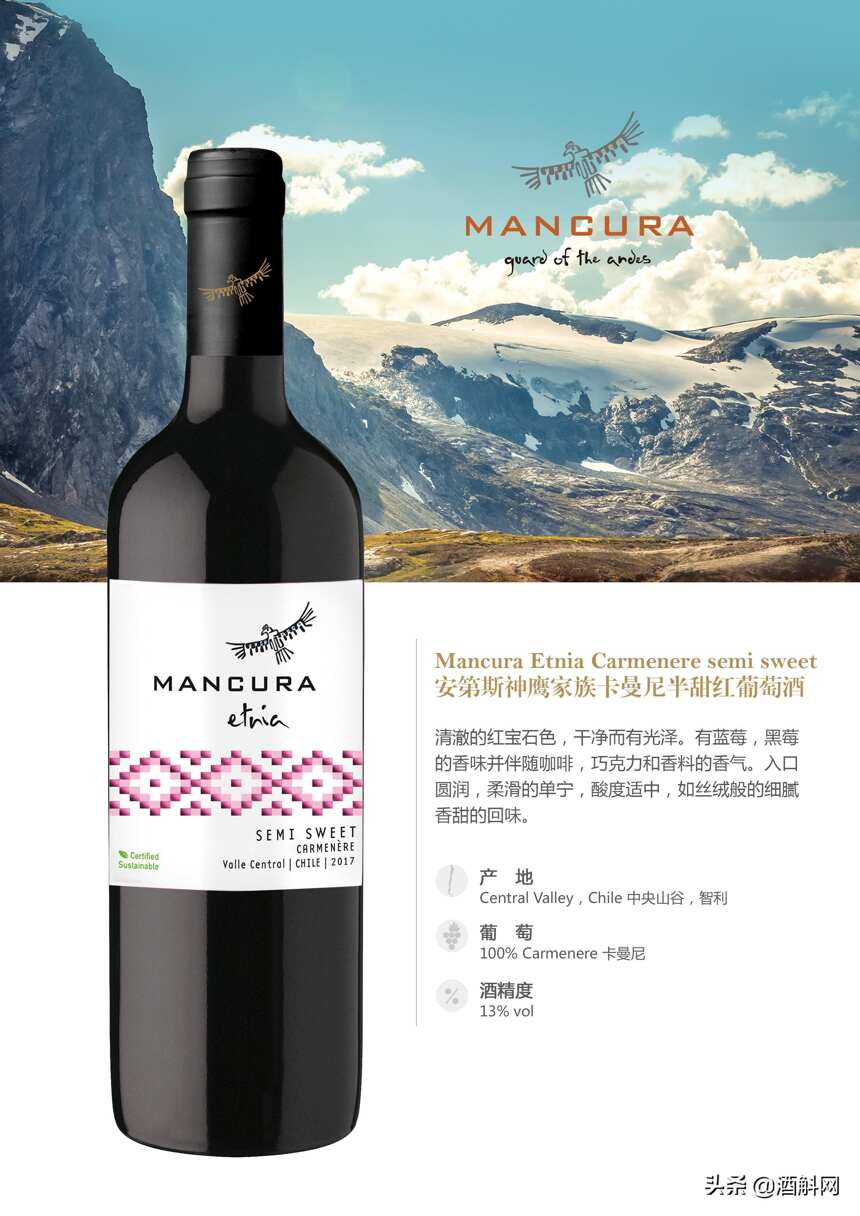 智利知名酒庄——安第斯神鹰（Mancura）