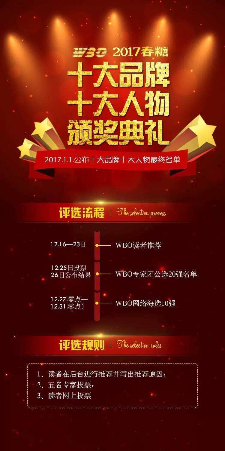 2016WBO十大人物品牌选举，让我们再次向弄潮儿致敬！