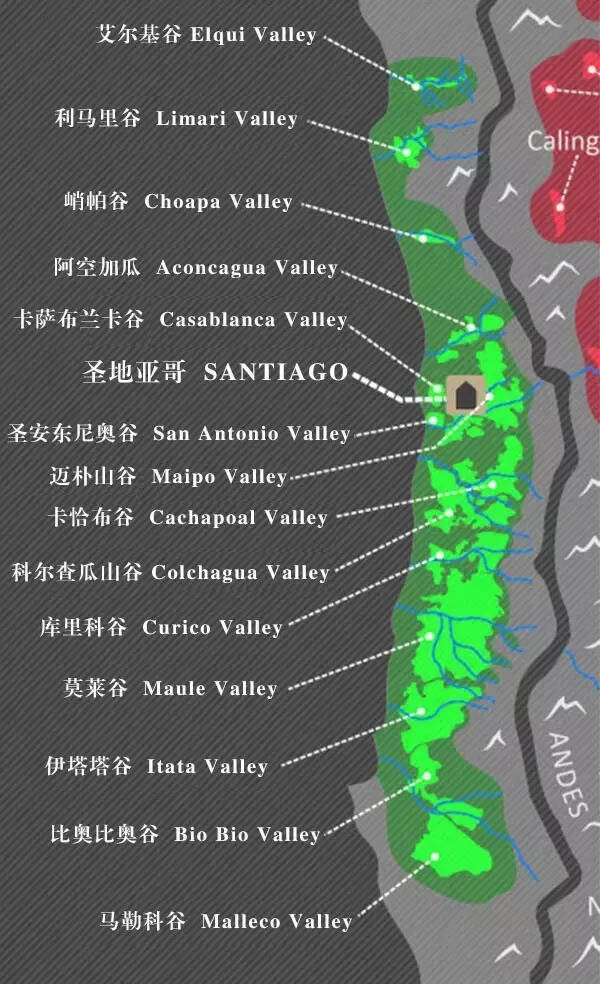 详解智利 14 大知名葡萄酒产区