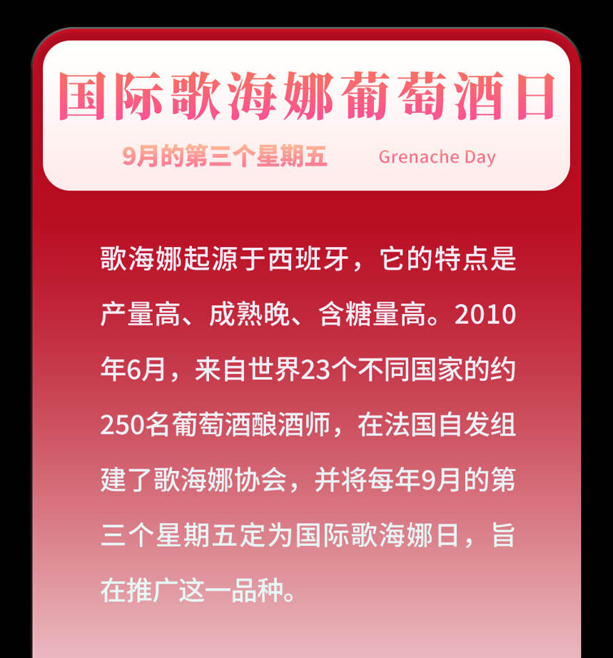 今天是国际长相思日！葡萄酒这些节日小编做了18张小卡片