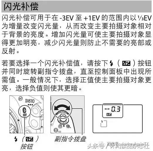 尼康D810——闪光补偿和FV锁定