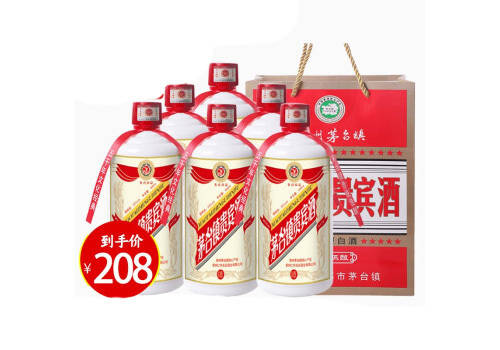 53度名谷茅台镇贵宾白酒500mlx6瓶整箱价格？