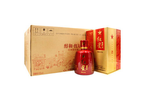 43度北京红星百年酒醇和红坛浓香型白酒6瓶整箱价格？