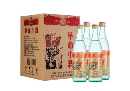 42度洋河镇液至蓝革命小酒480mlx4瓶整箱价格？