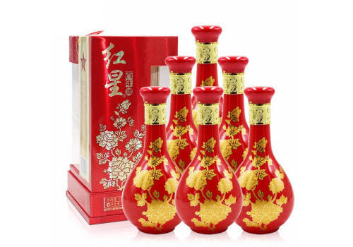 52度北京红星百年酒富贵红花瓷6瓶整箱价格？