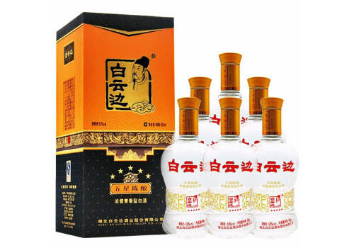 50度白云边5星陈酿粮食酒6瓶整箱价格？