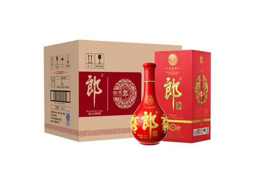 53度郎酒红花郎十（10）陈酿酱香型白酒500mlx4瓶整箱价格？