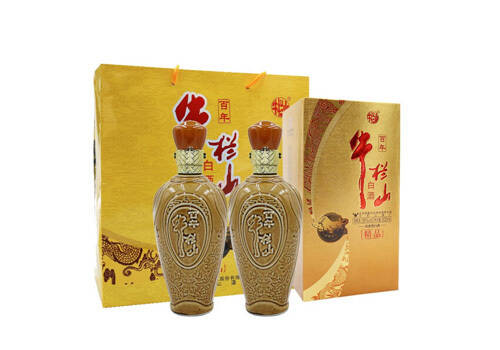 39度北京牛栏山百年牛栏山精品浓香型白酒500mlx2瓶礼盒装价格多少钱？