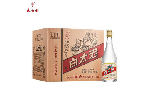 45度太白酒老太白凤香型光瓶酒480mlx12瓶整箱价格？