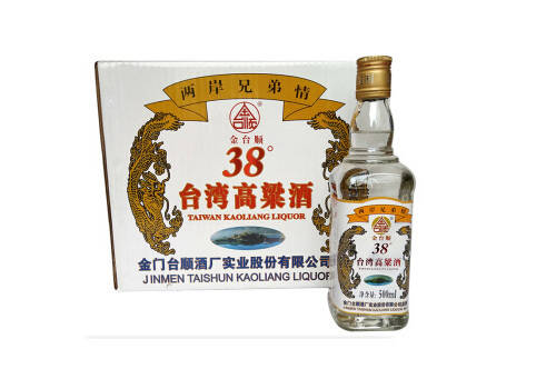38度金台顺台湾高粱酒500mlx12瓶整箱价格？