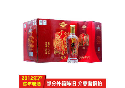 42度牛栏山百年顺美白酒透明玻璃瓶2012年老酒500MLx6瓶整箱价格？