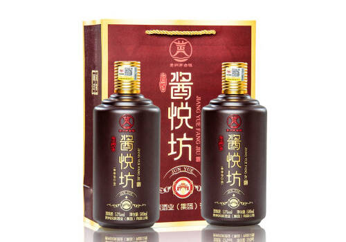 53度贵州茅台镇酱悦坊君悦酱香型白酒褐色2瓶双瓶装市场价多少钱？