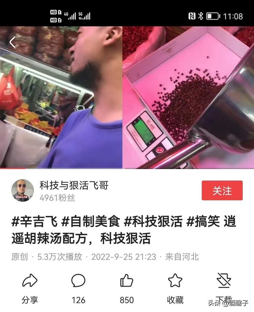 看他炮制胡辣汤，感觉辛吉飞的科技与狠活已经开始跑偏