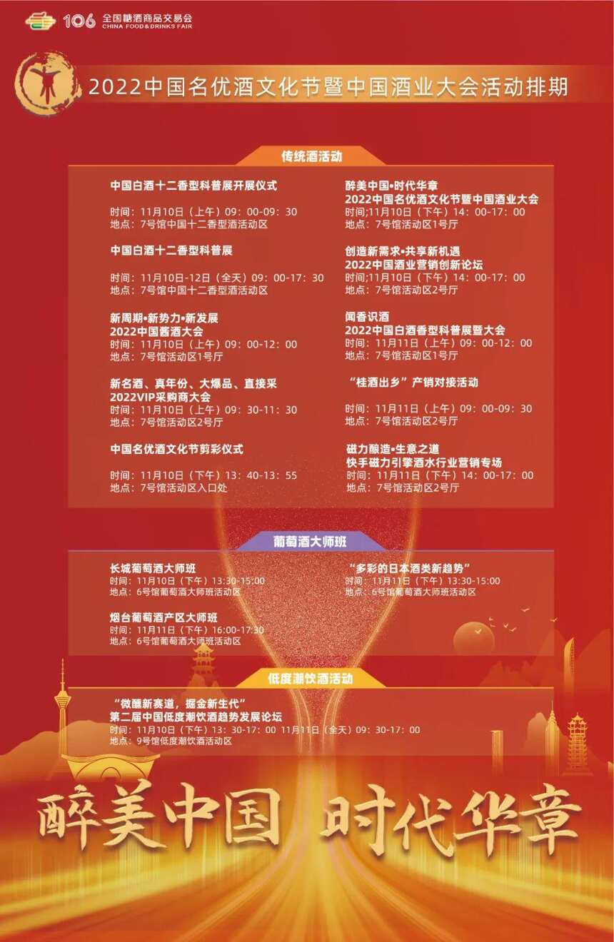“中国名优酒文化节”来啦！数场行业盛会尽在第106届全国糖酒会